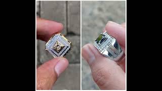 Stok ready.  Cincin perak berlian