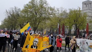 aktuelle in Berlin  Columbien Demo 05.05 UDL/ Brandenburger Tor