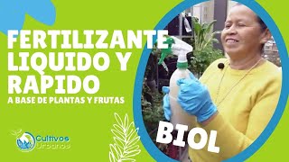 FERTILIZANTE LIQUIDO a base de plantas y frutas 💚 Abono Biol 🌱 Rápido y efectivo