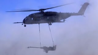 USMC CH-53E Super Stallion Sling Loading M777 Howitzer