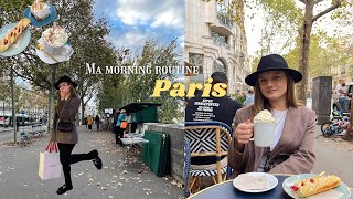 Ma morning routine à PARIS vlog ☕️🥖 | Chez meunier, Galerie Lafayette, OOTD, makeup