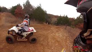 1986 Honda TRX 250R trail ride with yz 125