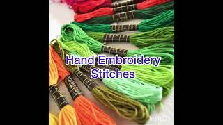 Hand Embroidery Stitches