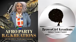 Бренд африканской одежды из ЮАР Brown Girl Kreations MADevent stream line Afro party connection