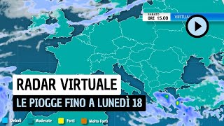 Radar Virtuale: le piogge previste fino al 18 novembre