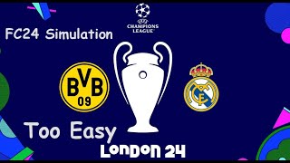 Champions League Final 2024: Borussia Dortmund vs Real Madrid (FC24 Simulation)