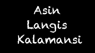 Asin Langis  Kalamansi (aswang true story)