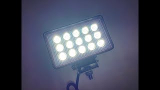 Lampa robocza 15 led szperacz halogen diodowy mocny prostokątny światło rozproszone 12v 24v