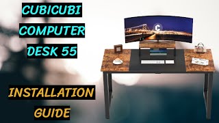 CubiCubi Computer Desk 55 Installation Guide 2021  | Modern Simple Style PC Desk #shorts