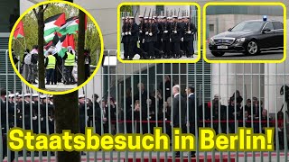 [Staatsbesuch + Militärehrung] Rishi Sunak zu Besuch in Berlin || Berliner Polizei, Personenschutz