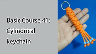 DIY Cylindrical Rope Keychain Tutorial #ropechain #ropecraft #rope