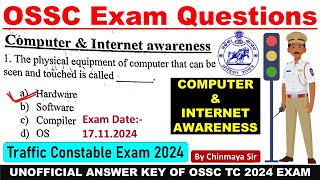 Computer and Internet Questions/OSSC Traffic Constable Exam 24/Unofficial Questions/By Chinmaya Sir