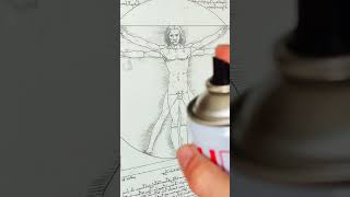 Vitruvian Man by Leonardo Da Vinci. ReDraw by Farianto Da Kurniawan, Jakarta. Indonesia.