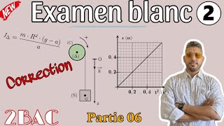 Examen Blanc n°2 - Correction - Partie 06 - Rotation - 2 Bac PC / SM - prof B.MOUSLIM