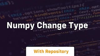 numpy change type