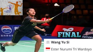 Ester Nurumi INDONESIA 🆚 Wang Yu Si TAIPEI ‼️ FINAL WS BAHRAIN INTERNATIONAL SERIES 2022