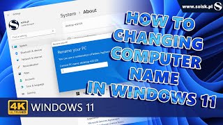 How to changing computer name in Windows 11.