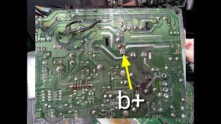 Lg crt tv hold down oscilation repair tutorial