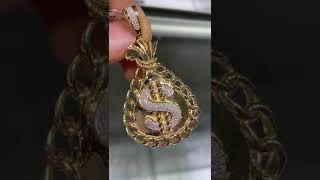 Hip Hop Dollar Pendant | Mens Pendant | Hip Hop Jewelry | Jewels Queen