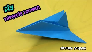 ★ VOUWEN MET PAPIER: VLIEGTUIG ★ knutselen / origami zonder lijm!