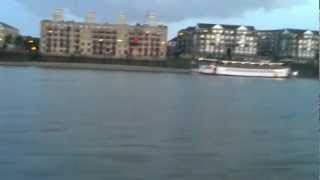 Speedboating Down the River Thames in London