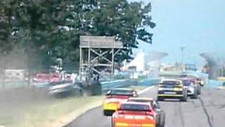 Sam Hornish Jr. Jeff Gordon Crash At Watkins Glen 2009