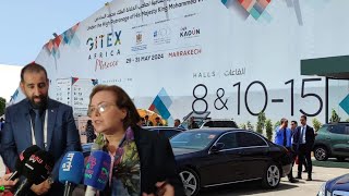 الوزيرة عواطف حيار تزور معرض GITEX بمراكش