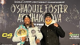 O’Shaquie Foster & Abraham Nova trade words ahead of their WBC Super Featherweight title fight