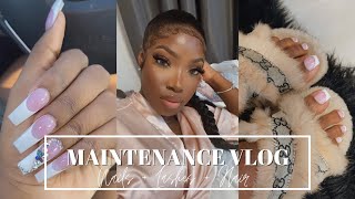 MAINTENANCE VLOG: Nails + Lash Extension + Hair For Photoshoot | Lou xoxo