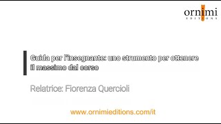 Guida per l’insegnante: uno strumento per ottenere il massimo dal corso (Webinar Ornimi)