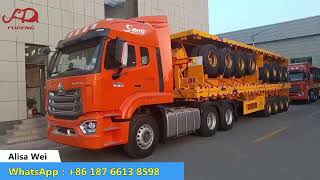 4 axle flatbed trailer 60ton 80ton flatbed semi trailer 20ft 40ft 45ft container trailer for sale