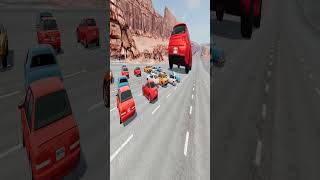 49 Cars Attempt to Halt a Giant Beast!💥 #shorts