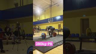 280kg x1 #deadlift #raw #backflip #shortvideo #shorts #short #gym #training #gymsharm