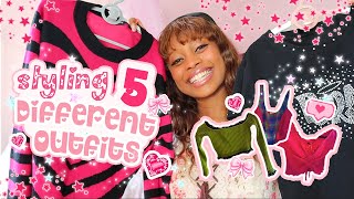 ✧･ﾟ90s & Y2K Try-On Haul | Styling 5 Different Outfits･ﾟ✧