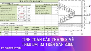 Tính toán kết cấu cầu thang 2 vế theo dải 1m với SAP 2000