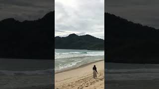 Walking on the beach ⛱️ #beach #touristplace #shortvideo