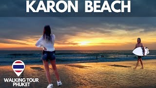 🇹🇭 Sunset Karon Beach | Phuket Walking Tour | Thailand | No Talk | ▶ 12 min