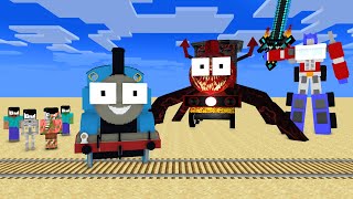 Monster School : ALL ROBOTS & THOMAS FAMILY TRAIN EATER CHOO CHOO CHARLES ATTACK Minecraft Animation