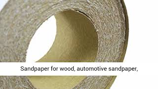 ABN Adhesive Sticky Back 80 Grit Sandpaper Roll 2 34in x 20 Yards Aluminum Oxide Golden Yellow Longb