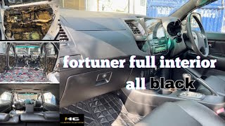 FORTUNER FULL INTERIOR ALL BLACK 😱  ||#interior 📞99882 29191 @HybridCustoms #viralreels