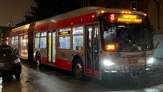 San Francisco MUNI 2015 New Flyer Xcelsior XDE60 6509 on route 8 Bayshore