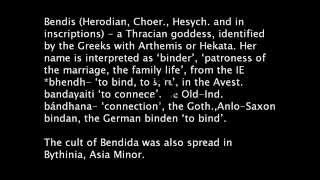 Names of Thracian deities (Ivan Duridanov)