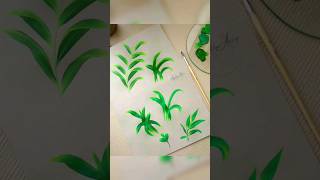 Easy Acrylic Leaf Painting Tutorial 🍃 #shorts #shortsfeed #creative