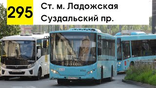 Автобус 295 "Ст. м. "Ладожская" - Суздальский пр."