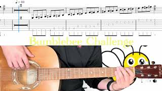 Bumblebee Challenge | How fast can you go? | EASY Fingerstyle Guitar Play Along