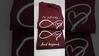 To infinity and beyond maroon couple hoodies