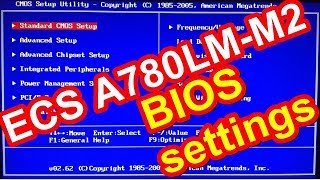 rd #269 ECS A780LM M2 BIOS overview in pictures