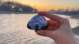 sky painting | painting in nature | painting on stone