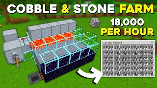 THE BEST 1.21 COBBLE & STONE FARM in Minecraft Bedrock!