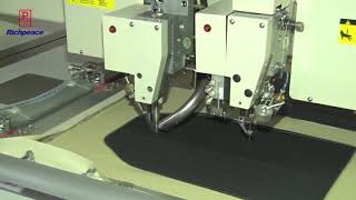 Patter sewing & perforation on leather seat by Richpeace auto sewing & perforation machine